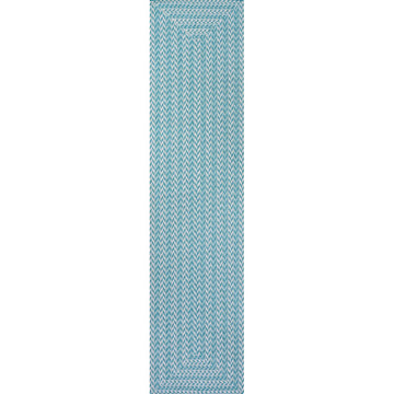 Chevron Modern Concentric Squares Indoor/outdoor Area Rug